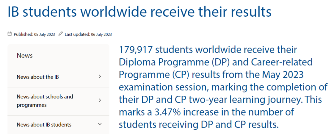 疫情不再是阻碍！2023年IB成绩揭晓考评恢复正常。