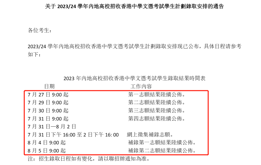 2023内地大学DSE考生首轮录取结果来啦，来看看132所内地大学包含哪些？