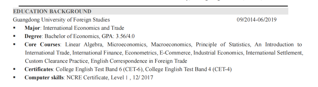 新加坡攻略 | 如何写好一封简明扼要的留学CV？