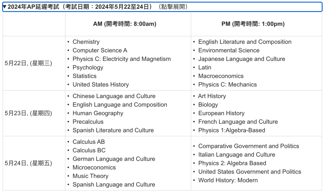 2024年AP香港考区即将开放报名