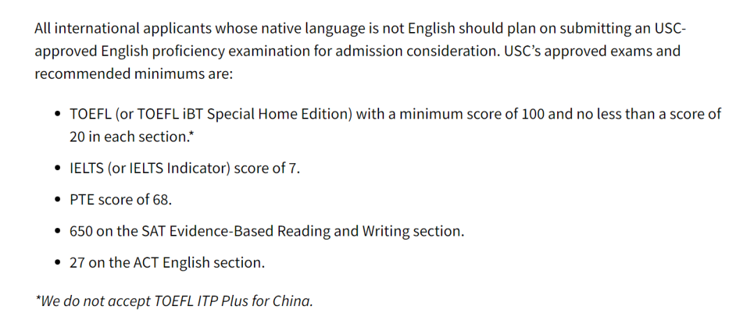 布朗大学托福最低105分，哥大和卡梅多邻国成绩最低要求135分，附美国TOP30综合性大学语言类考试政策！