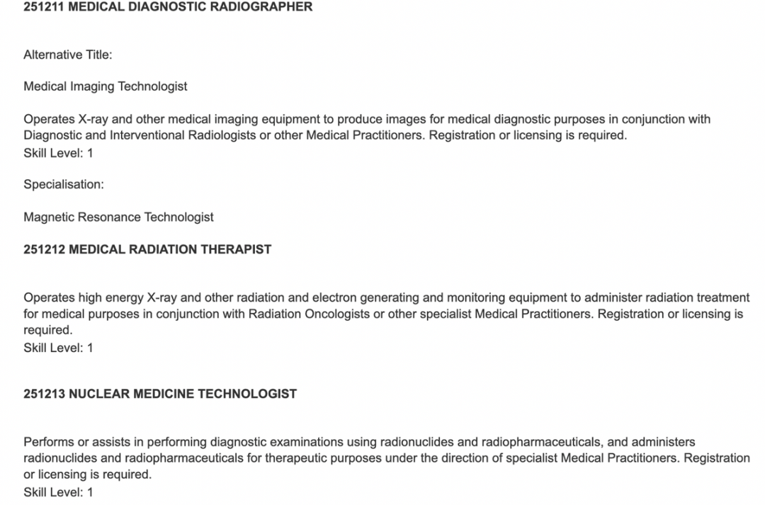 深度分析澳洲医学影像技术三大职业！