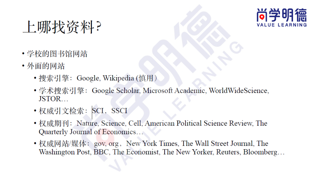 美高新生必读｜如何查找、分析、使用资料？