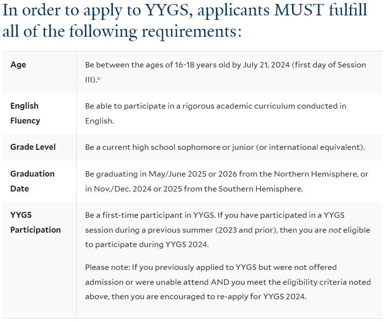 【2024夏校申请小课堂】Yale Young Global Scholars (YYGS) 耶鲁全球青年学者项目