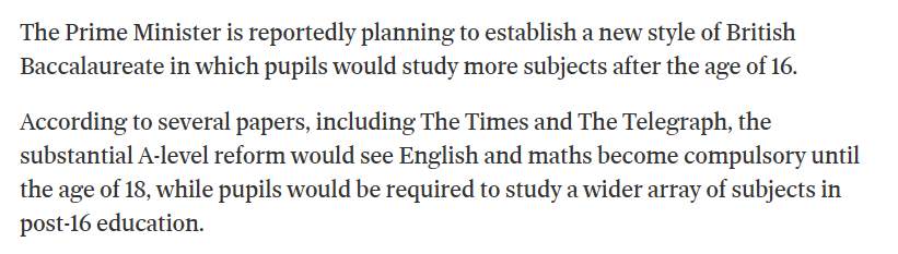 突发改革！苏纳克或将取消A level，且英语和数学变成必修？！