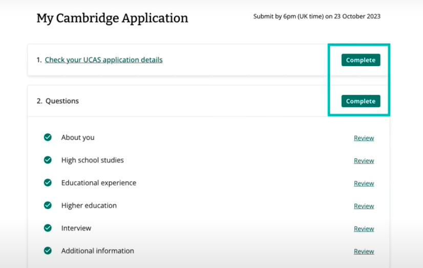 24 fall剑桥申请，My Cambridge Application填写指南来啦！