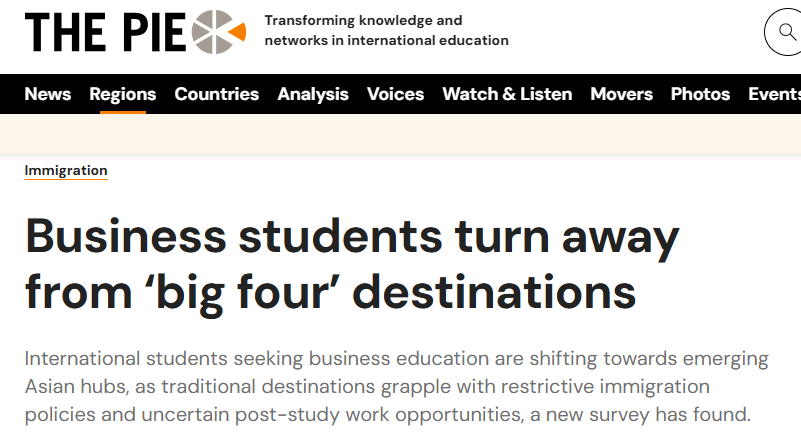 最新调研出炉!全球商科留学目的国趋势大变! 最新调研出炉!全球商科留学目的国趋势大变!