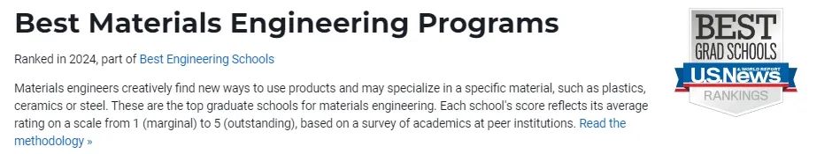 美国材料科学与工程硕士项目全攻略！Top院校偏爱什么背景的学生？