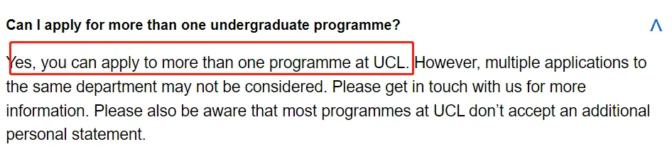 能否同时申请一所英国大学的多个本科专业？UCL一改以往口风 ... ...