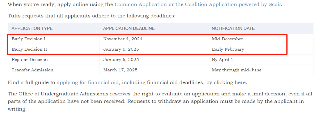 2025Fall美本EA/ED/RD阶段申请截止日期汇总！