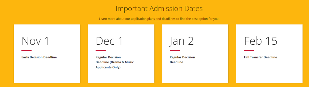 2025Fall美本EA/ED/RD阶段申请截止日期汇总！