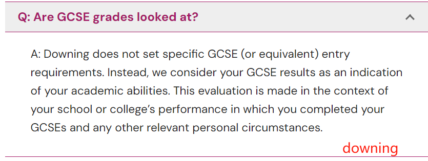 剑桥大学所有学院中，谁最看重GCSE成绩？