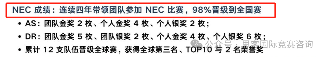 NEC竞赛内容是什么？一文解锁NEC竞赛规则/难度/组别详情！