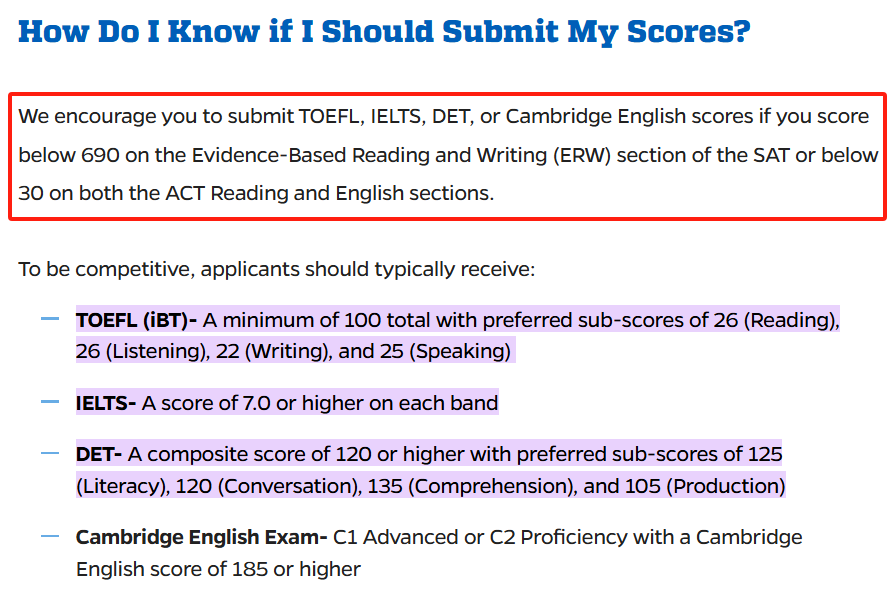 收藏 | 2024-25申请季美国大学语言政策汇总！最低分数要求有什么变化？