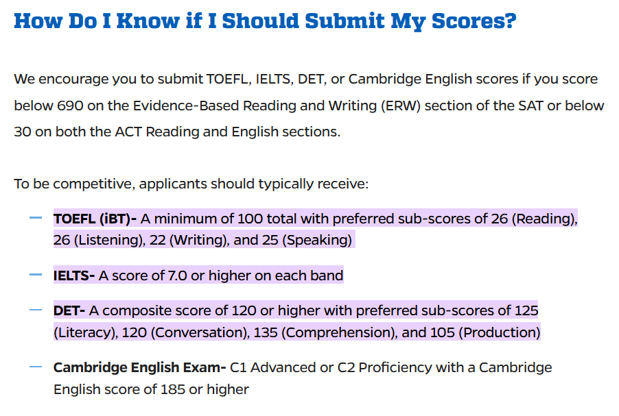 收藏 | 2024-25申请季美国大学语言政策汇总！最低分数要求有什么变化？