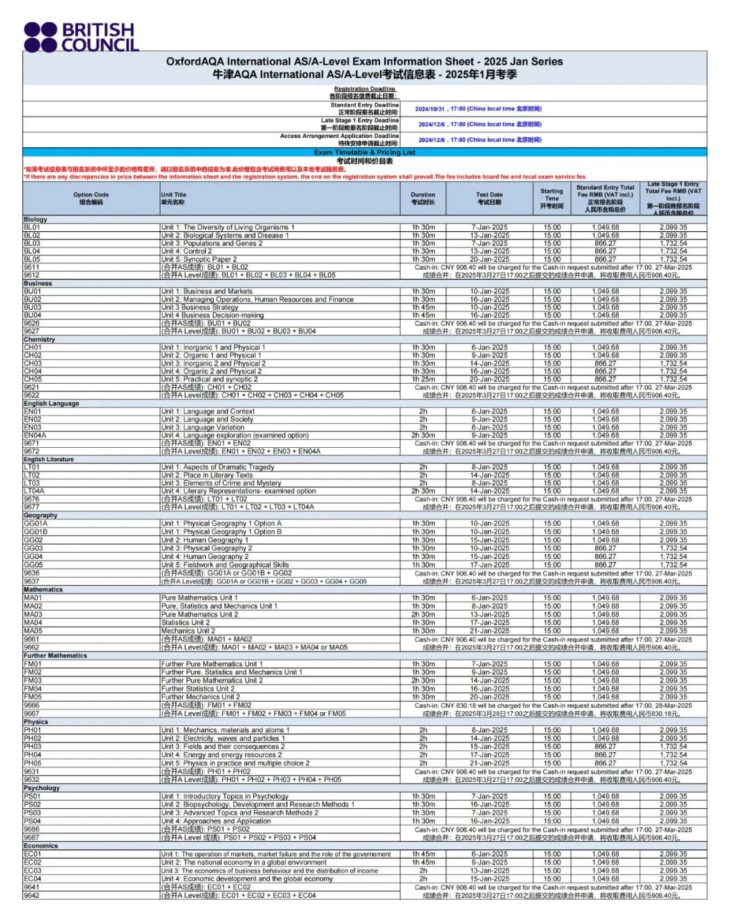 超全汇总！IGCSE&A Level 三大考局最新考试时间来啦~