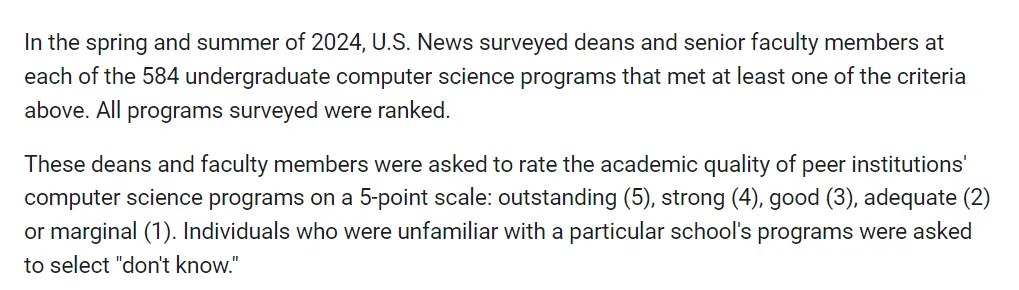 USNews全美计算机科学院校最新排名！