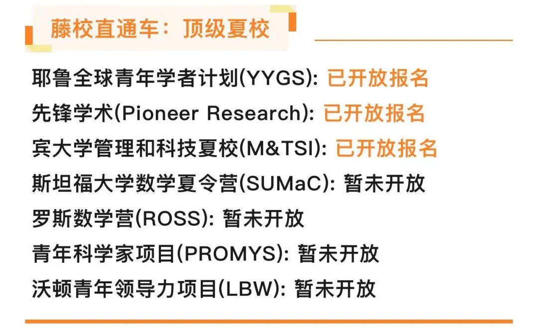 2025高含金量夏校盘点: 这些最受欢迎的夏校已开放申请不要错过DDL！