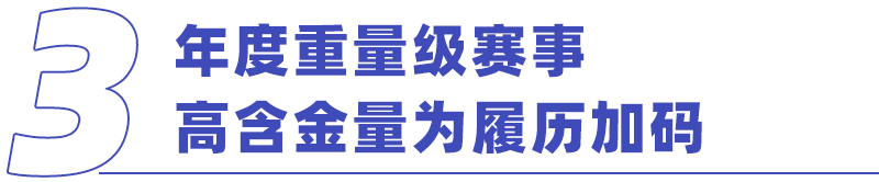 年度顶尖赛事安排出炉！中国选手集结出战！