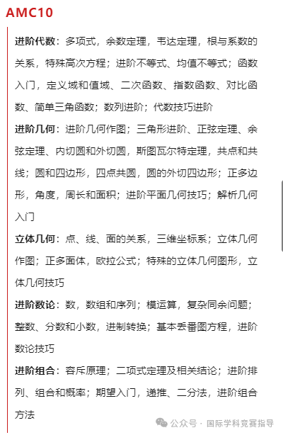 国际数学竞赛时间表，报名/考试时间/知识点范围盘点！