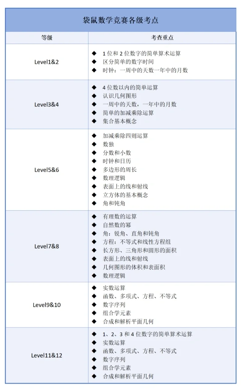 2025年袋鼠数学竞赛培训课程