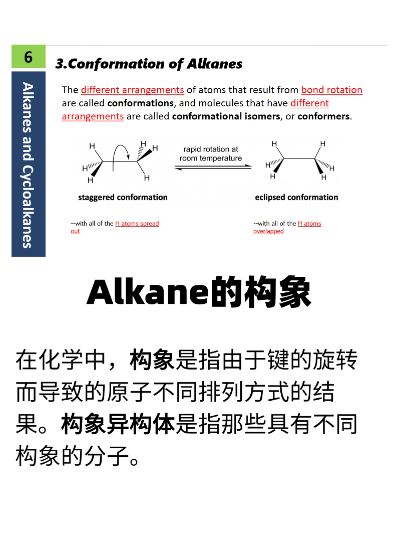 【UKChO有机】Alkanes的构象