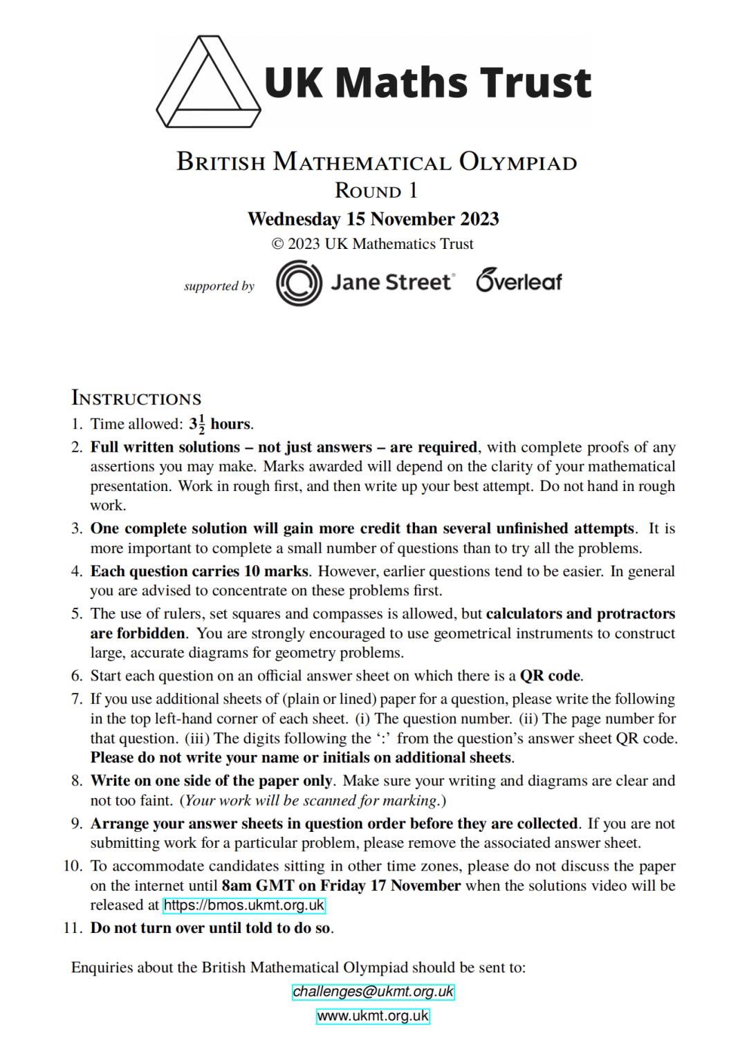 牛剑点名的英国UKMT数学竞赛，一文带你吃透JMC/IMC/SMC/BMO