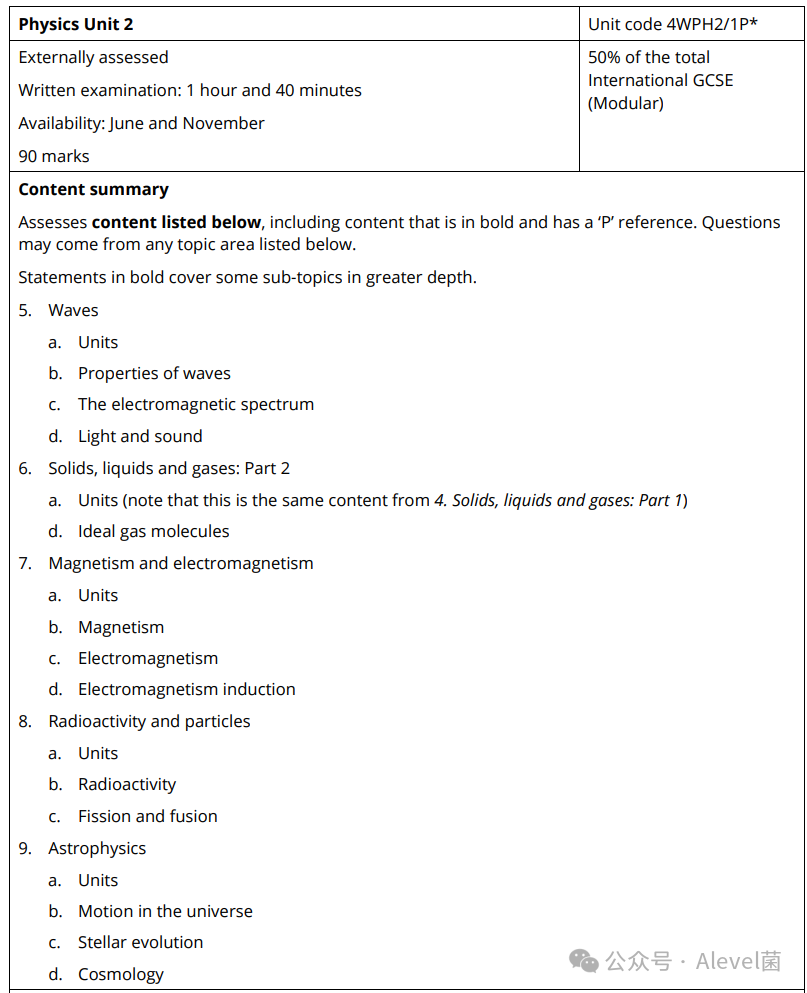 Edexcel IGCSE物理‘模块化'考试将于2025年6月迎来首考！