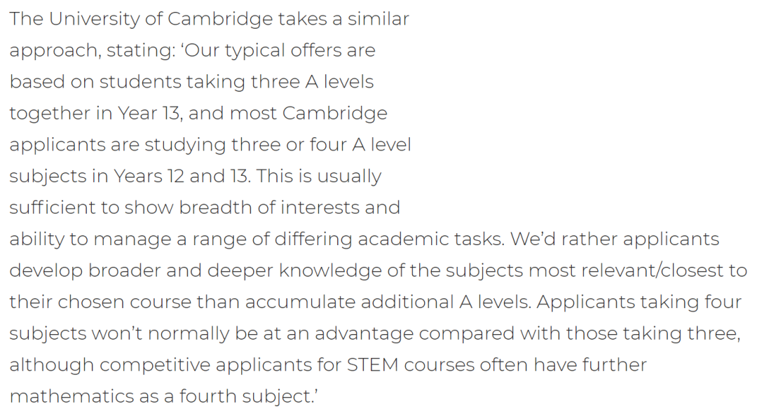 有没有必要多选几门A-Level？看看英国各校怎么说