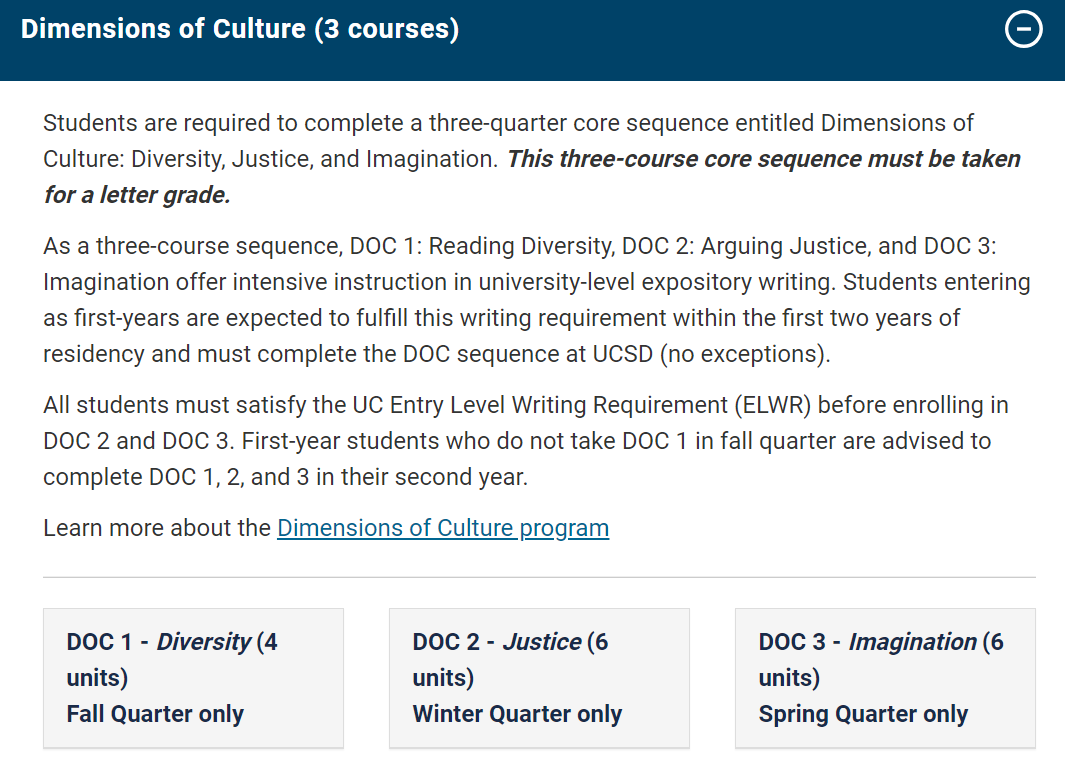 留学资讯 | UCSD八所学院通识教育GE要求详解