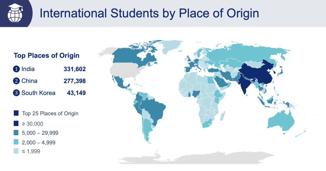 NYU登顶国际生最爱，印度学生数超中国？2024美国门户开放报告揭晓…