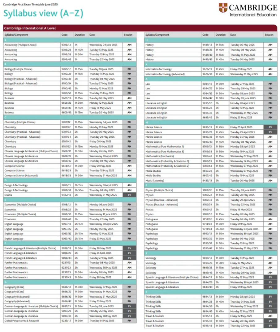 2025年IB/IGCSE/Alevel/AP大考时间出炉！考生必备学习规划指南！