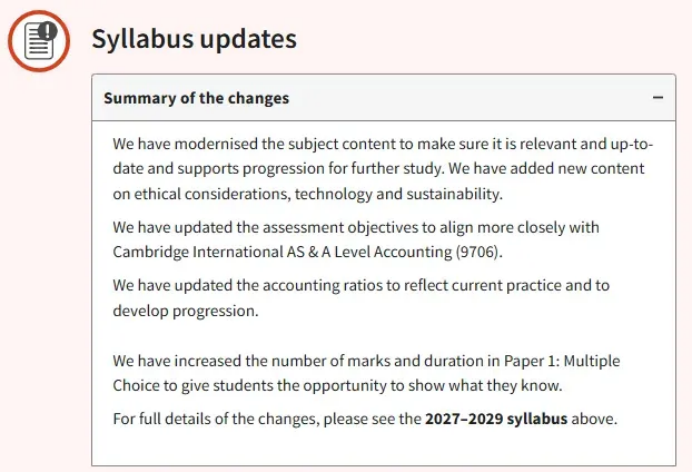 CAIE考局6门IGCSE、3门Alevel科目考纲更新，新增一门IG心理学‼️