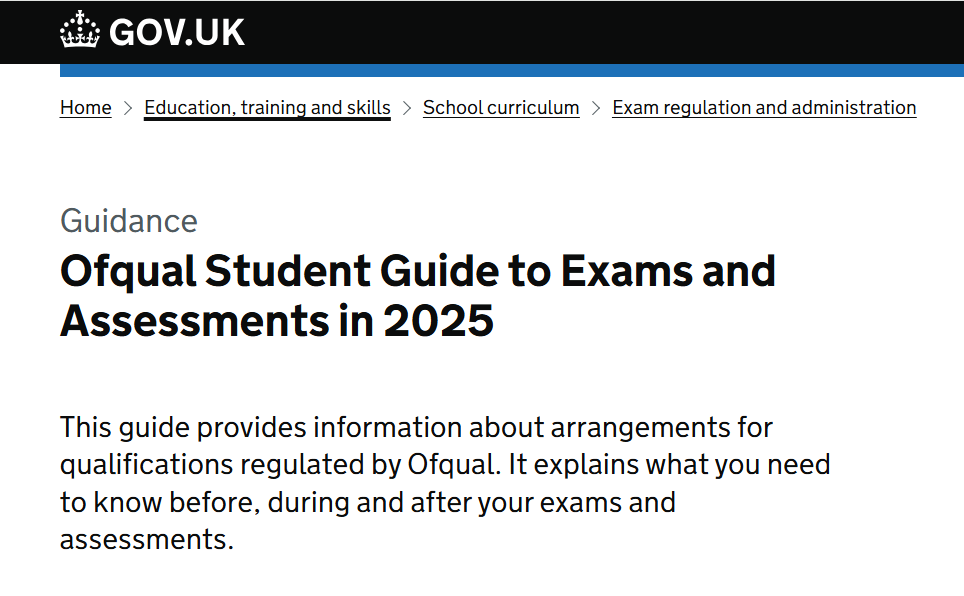 英国官方发布《2025年Alevel/GCSE考试和评估指南》