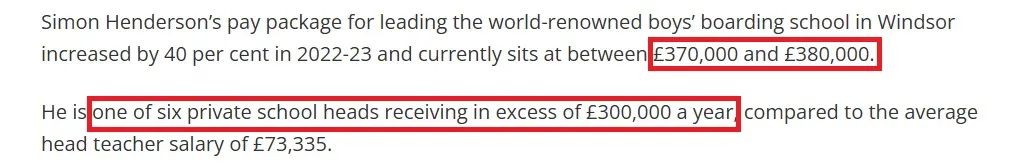 英国顶级私校校长的年薪有多少？薪酬排行榜来了！