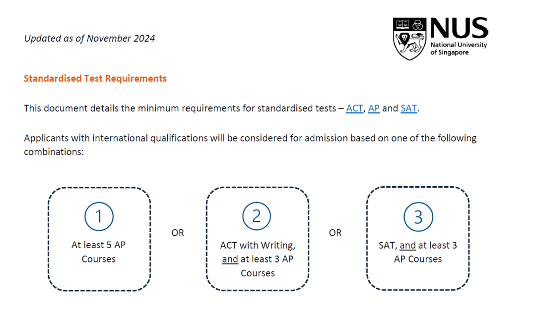 好消息！SAT/ACT不再是必须提交，新加坡国立/南洋理工更新本科申请要求！
