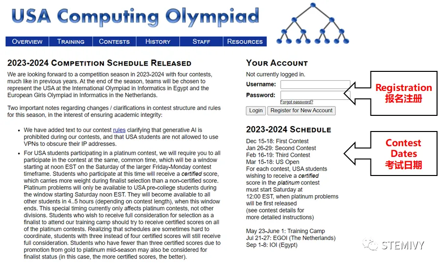 USACO 官方发布 2024-2025 竞赛时间了！