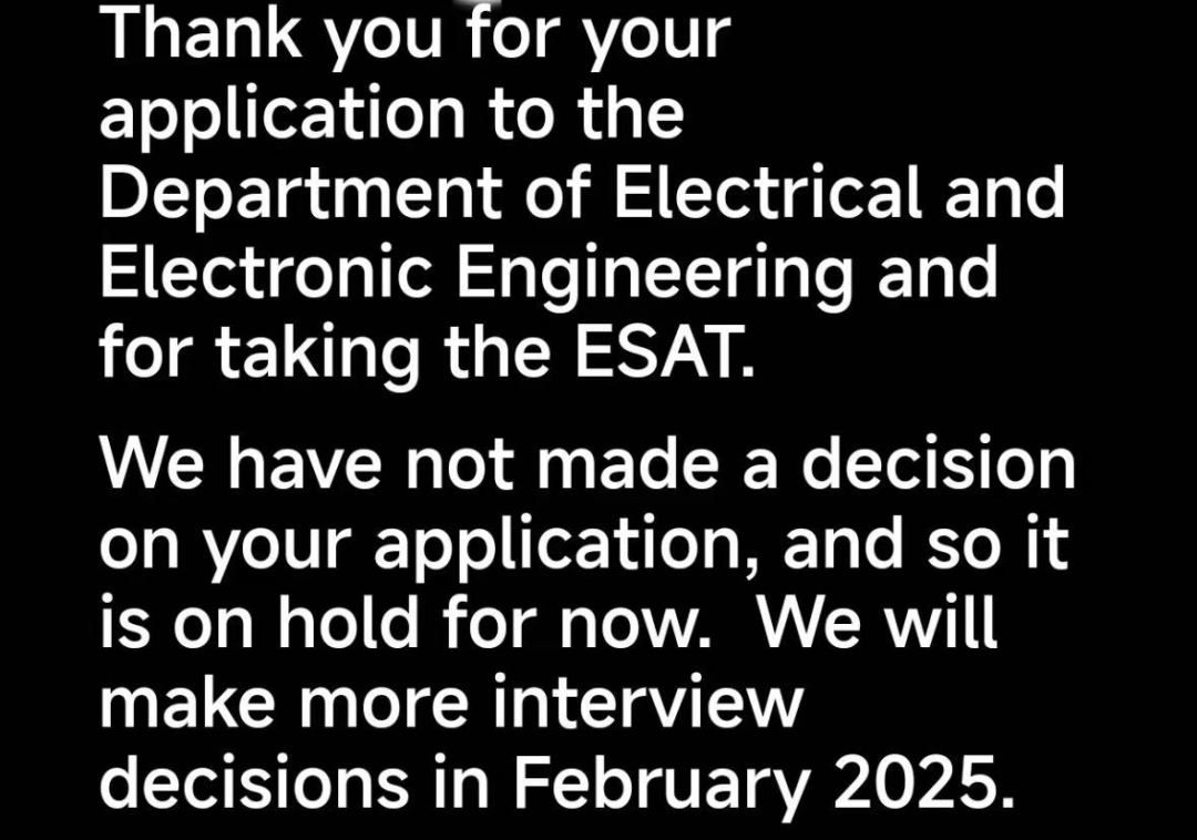 1月TMUA还没考就被LSE经济发拒信？ESAT出分帝国理工竟发了这样一封邮件