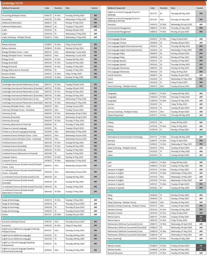 全了！2025年三大考试局IG/A-Level夏季大考时间汇总！信息量超多，考前必看！