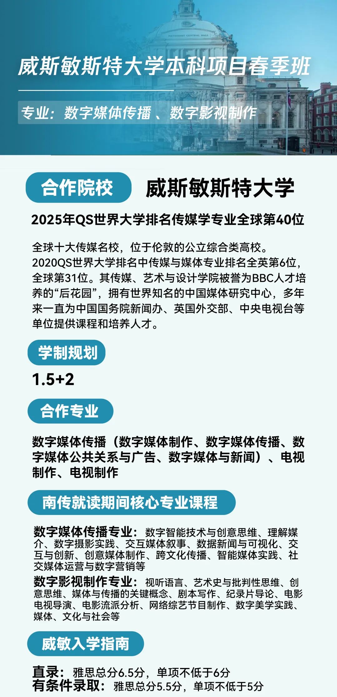 【2025春季班】南京传媒学院国际本科春季招生简章