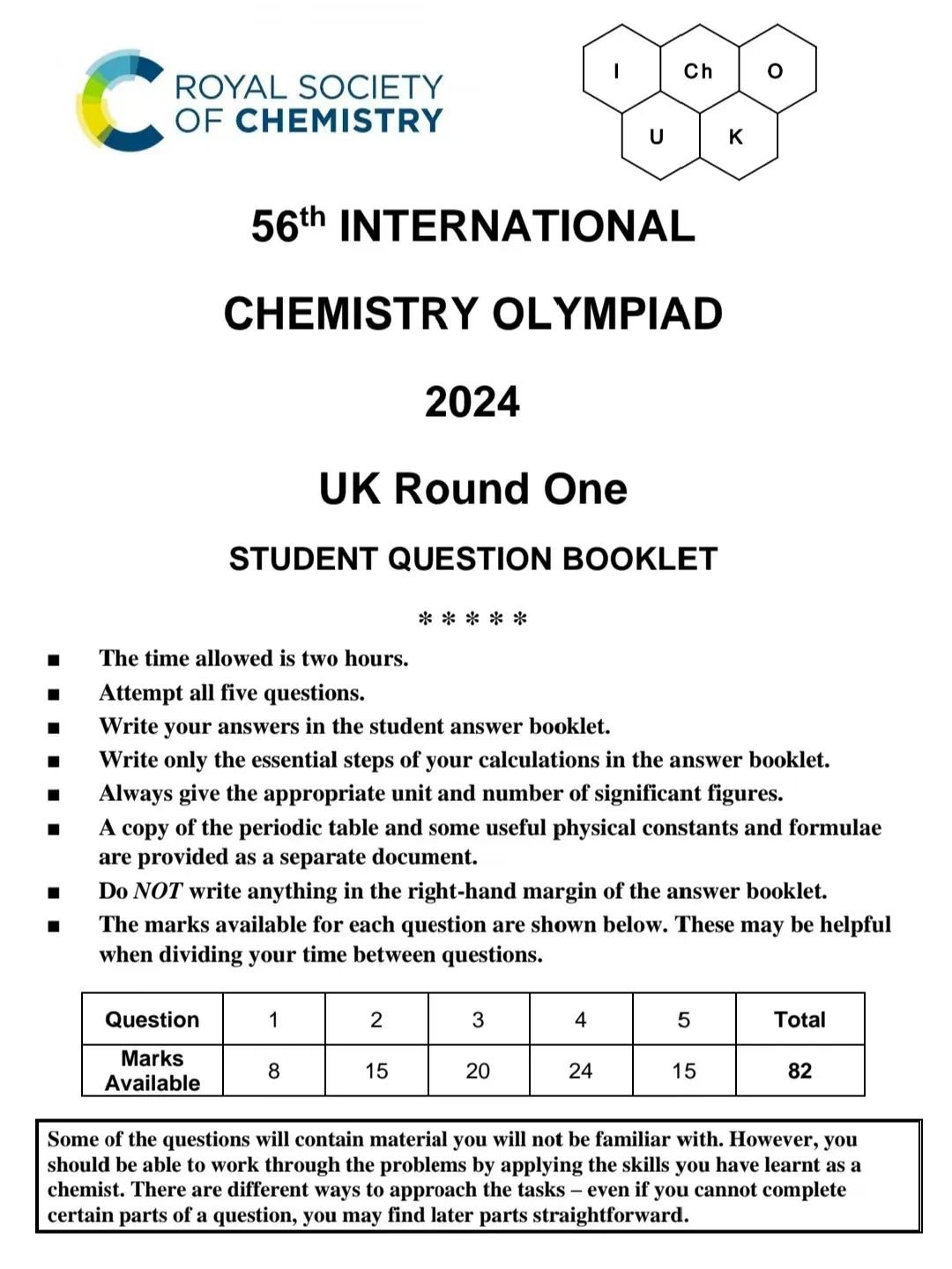 2025UKCHO竞赛1月考试！UKCHO真题及冲刺备考攻略奉上！