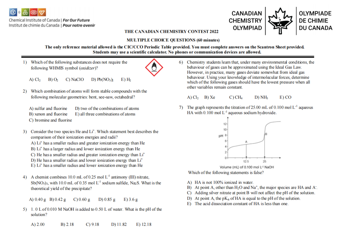 化竞选手该如何选择竞赛？主流化学竞赛UKChO与CCC全方位剖析，考点/适合人群/难度一文掌握