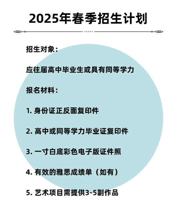 2025年上外贤达国际本科SQA3+1/2+2/艺术方向项目春季招生简章