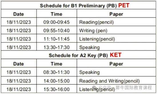 KET/PET考试常见问题解答！笔试、口语考试流程！