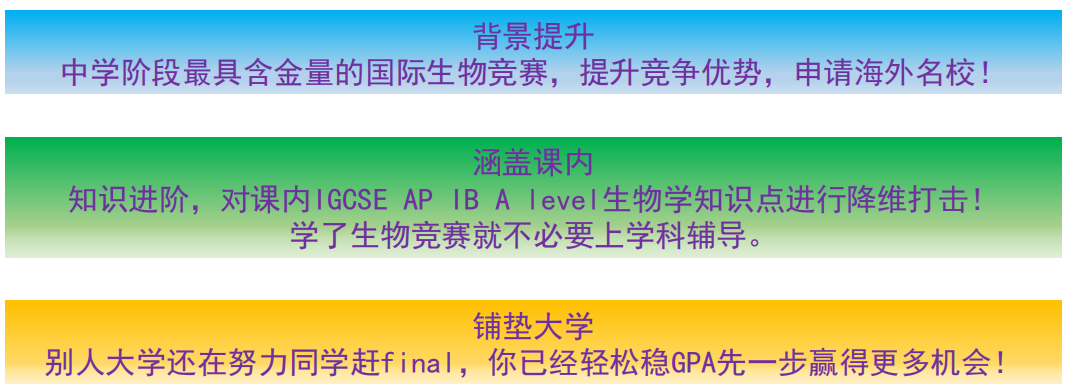 高中国际生物竞赛大通关攻略！