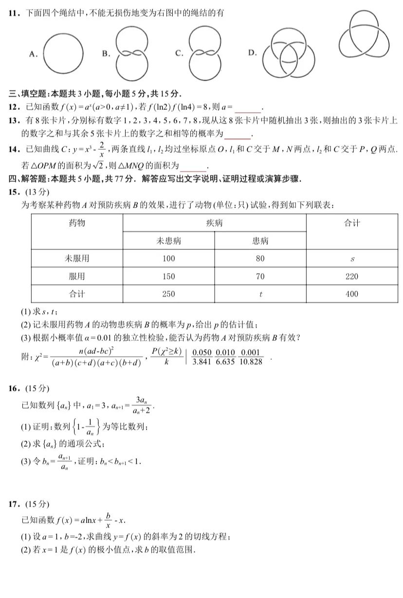 如何评价2025年八省联考中最后一个多项选择题？背景是Knot Theory