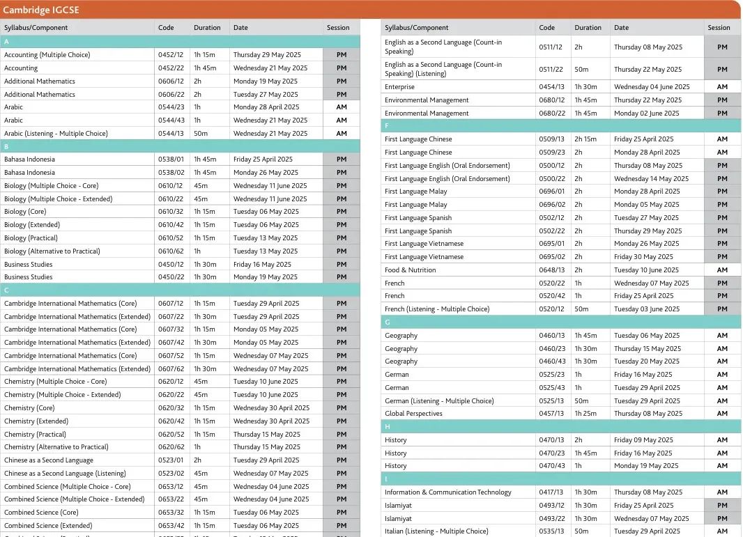 赶紧收藏！ALevel三大考试局2025年夏季大考时间表已出，信息量超多！