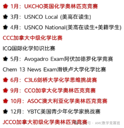 7-12年级参加的国际化学竞赛有哪些？USNCO、CCC、UKChO怎么选？看这篇就够