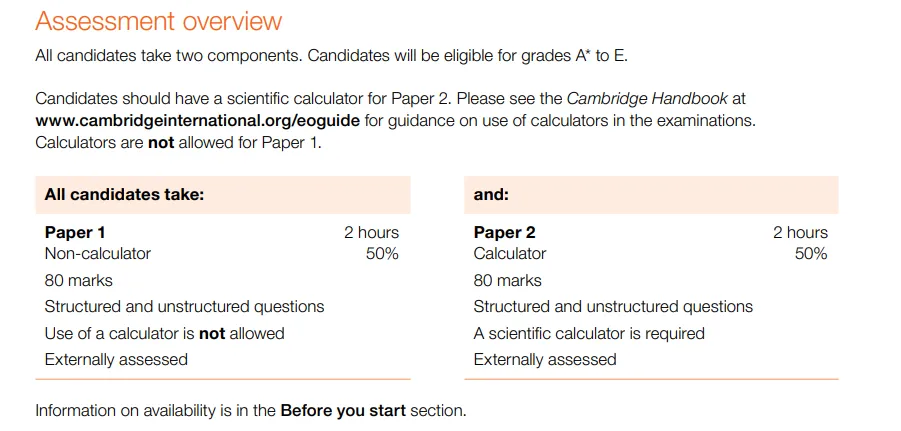 禁用计算器！IGCSE数学25年考纲最新调整：看看IG数学0606和0580考试内容有哪些变化？附培训课程