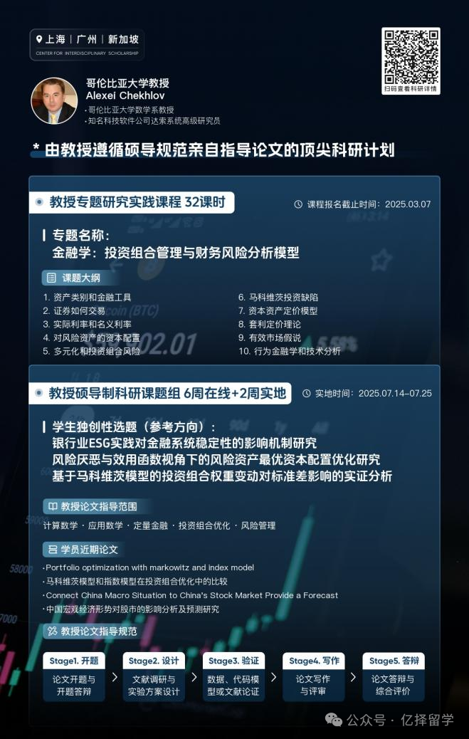 专业解析｜留学申请金融专业分支领域及交叉学科全解析！